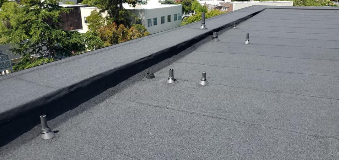 picture of a newly installed flat roof